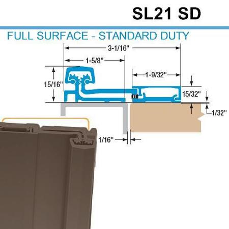 SELECT-HINGES 83" Geared Full Surface Continuous Hinge - Swing clear - 1/32" Door Inset - Dark Bron SLH-21-83-BR-SD